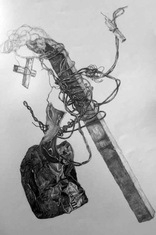 超写实素描静物作品5