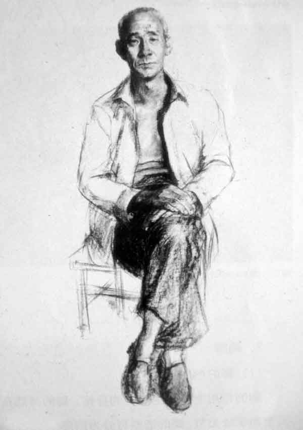 全身像素描人物全身像作为一个有机的整体，每一部分与结构在所处空间里都有其合适的位置。