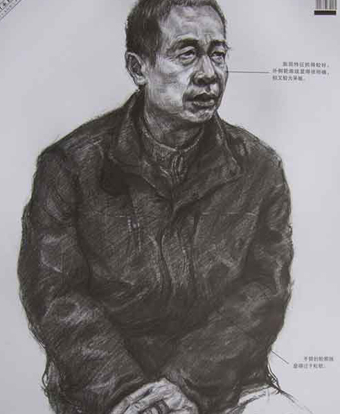 造型生动、自然，对头、颈、以及胸廓和腹腰的结构关系有一定的理解和表现能力