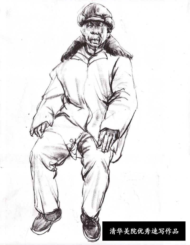 2013年清华大学美术学院优秀速写试卷欣赏（第4组）
