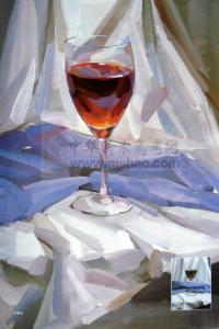 装着红酒的高脚杯色彩怎么画-艺考讲堂