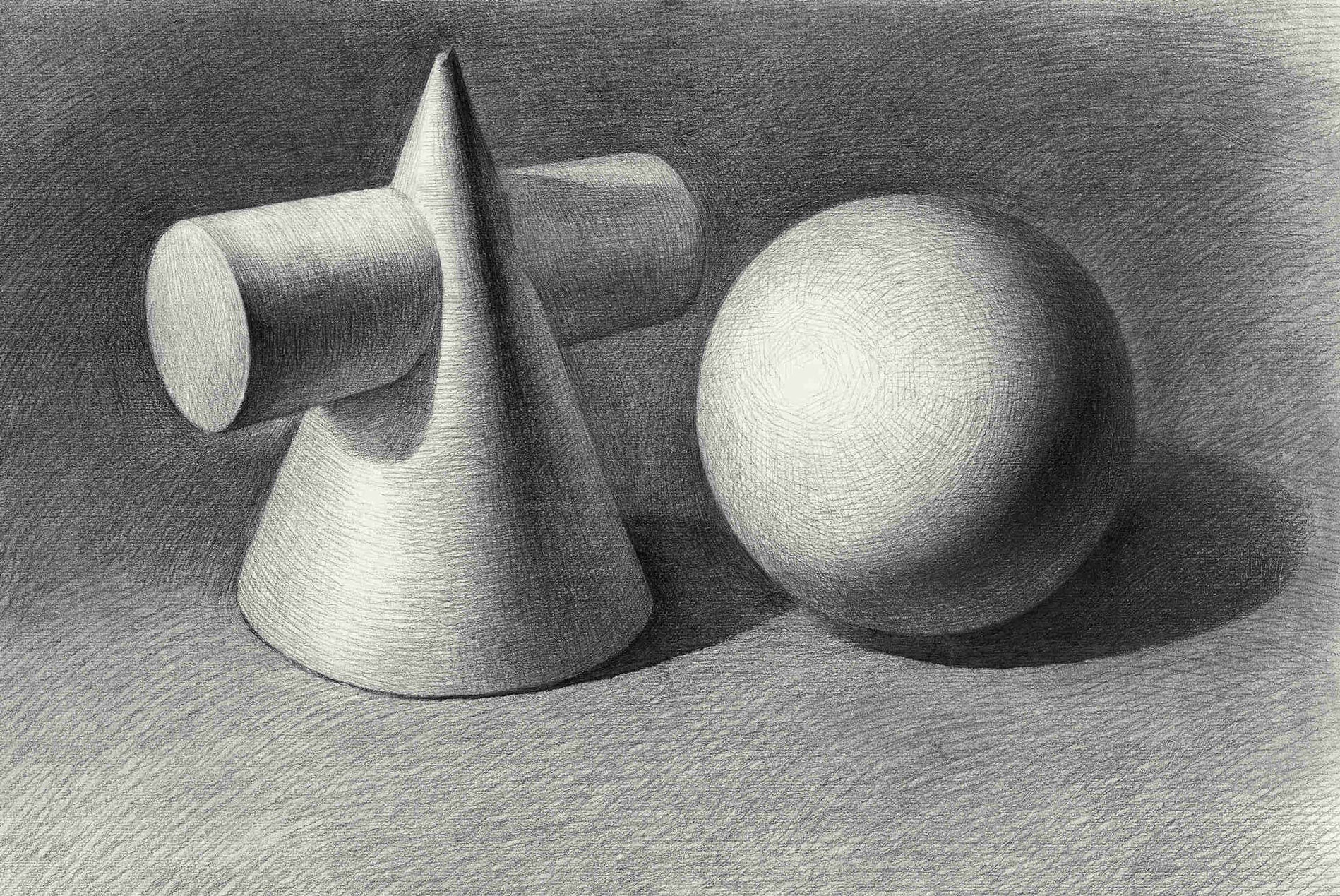 素描 几何体 石膏几何体 素描几何体 圆锥圆柱体 圆球体