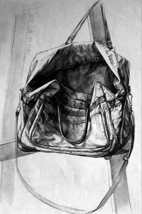 超写实素描静物作品