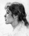 女青年侧面像