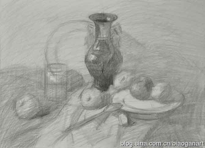 陶罐静物组合步骤