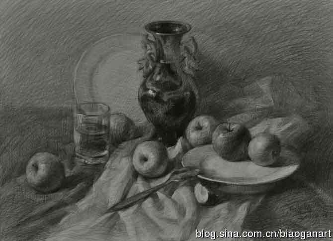 陶罐静物组合步骤