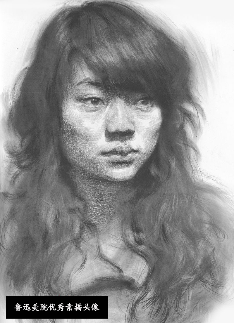 2013年鲁迅美术学院素描头像优秀试卷(第2组)