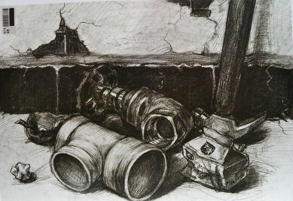 四川美院设计素描高分试卷