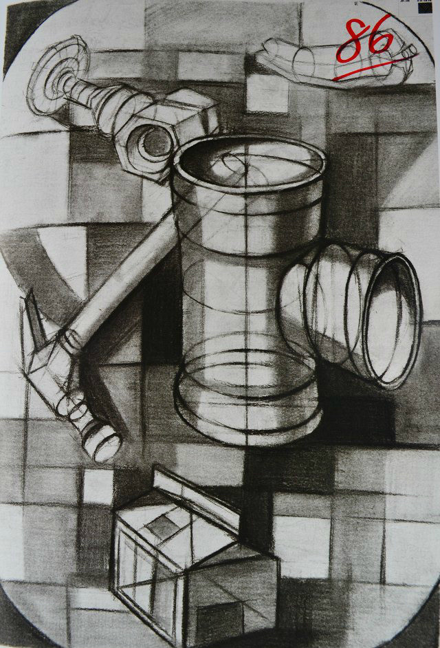 四川美院高分设计素描试卷（组图）