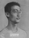 四分之三男青年素描头像作品7