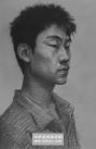 四分之三男青年素描头像作品9