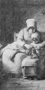 优秀绘画大师素描全身像作品