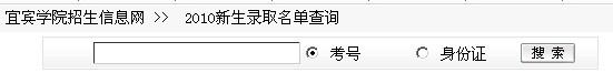 宜宾学院2010年艺术类高考录取查询