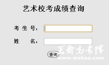 南京晓庄学院2012年艺术类校考成绩查询系统