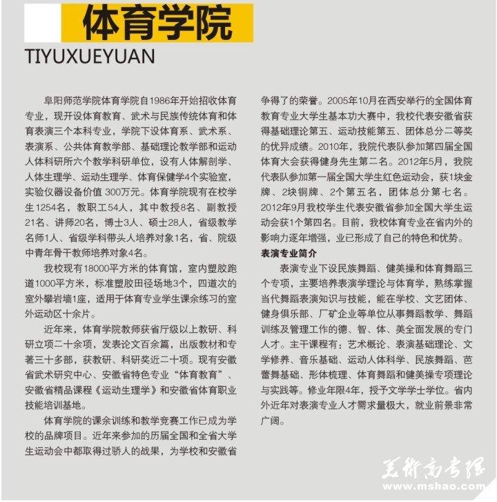 2013年阜阳师范学院艺术类专业招生简章